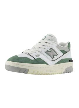 Turnschuhe New Balance 550 weiß grün für Kinder