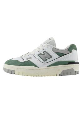 Turnschuhe New Balance 550 weiß grün für Kinder