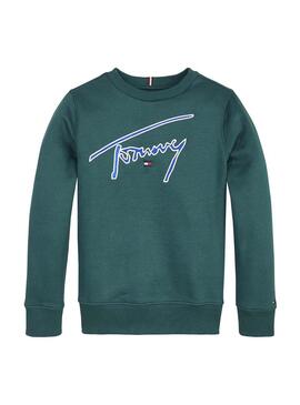 Sweatshirt Tommy Hilfiger Essential Signature Grün
