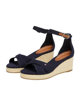 Sandalen Tommy Hilfiger Flag Criss Marine für Frauen