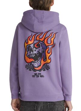 Kapuzenpullover Vans Vortex lila für Jungen.