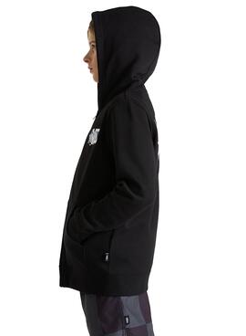 Sudadera Vans Super schwarz für Mädchen.