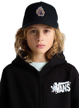 Sudadera Vans Super schwarz für Mädchen.
