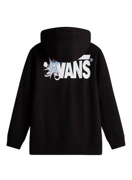 Sudadera Vans Super schwarz für Mädchen.