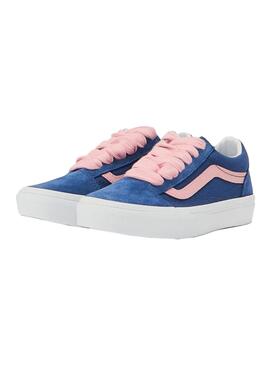 Turnschuhe Vans Old Skool Teen blau und rosa