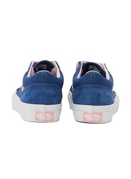 Turnschuhe Vans Old Skool Teen blau und rosa