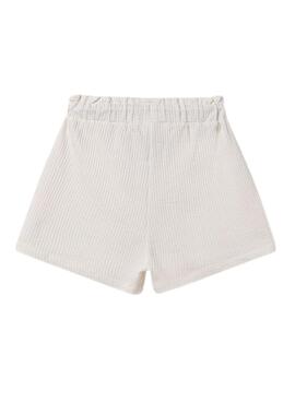 Kurze Hose Mayoral in beigem Strick für Mädchen.