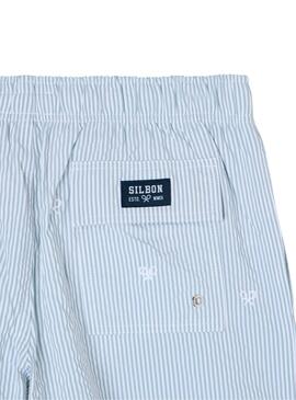 Badehose Silbon gestreift blau für Männer