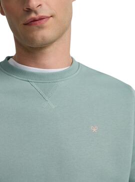 Sweatshirt Silbon Circle türkis für Männer.