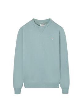 Sweatshirt Silbon Circle türkis für Männer.