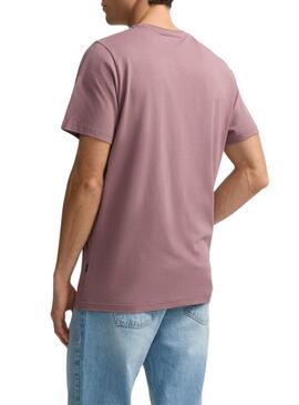 T-Shirt Silbon Minilogo in Rosa für Männer