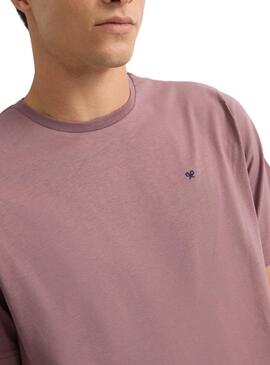 T-Shirt Silbon Minilogo in Rosa für Männer