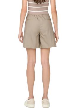 Bermuda  Only  Zora mittelhohe Shorts in Toastfarben für Frauen.