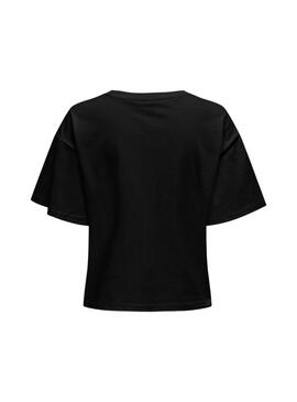  T-shirt Only  das schwarze  Terza  mit Nieten-Tasche für Frauen.