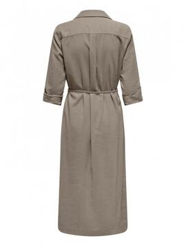 Kleid Only Hemdbluse Aris grau für Frauen.