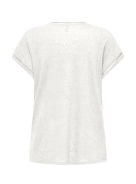 T-Shirt Only Penny in Beige mit gestanzten Details für Frauen