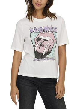 T-Shirt Only Rolling Stones American Tour weiß für Frauen
