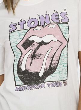 T-Shirt Only Rolling Stones American Tour weiß für Frauen