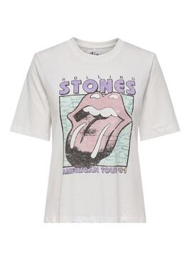 T-Shirt Only Rolling Stones American Tour weiß für Frauen