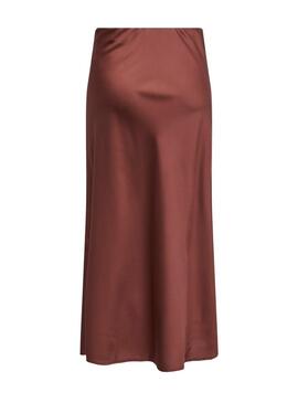 Rock Only Chigo in Granatrot Satin für Damen.