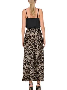  Rock Only Chigo aus bedrucktem Satin-Leopardenmuster für Frauen