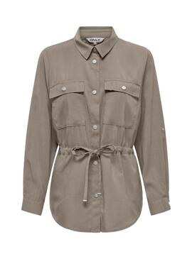 Jacke Only Aris Cargo Grau für Damen.