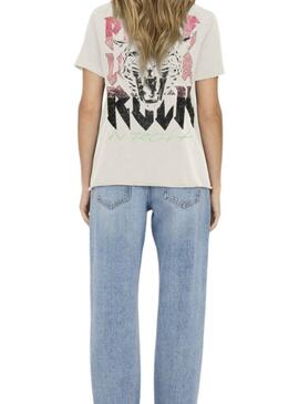 T-Shirt Only Lucy Rock beige für Damen