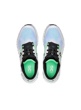 Sneakers On Cloud 6 Grün und Blau für Frauen.