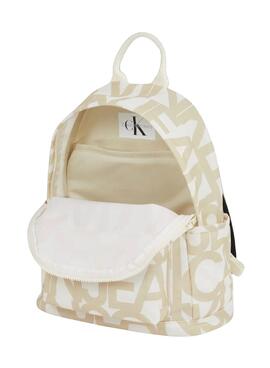 Rucksack Calvin Klein Jeans Monologo beige für Mädchen und Jungen