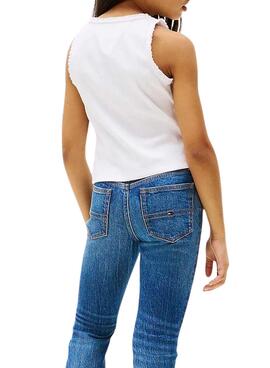T-Shirt Tommy Hilfiger Rib Lace weiß für Mädchen