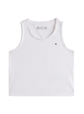 T-Shirt Tommy Hilfiger Rib Lace weiß für Mädchen