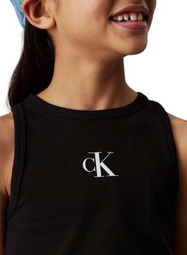 T-Shirt Calvin Klein Jeans Logo Tank Top in Schwarz für Mädchen