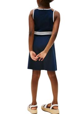 Kleid Tommy Hilfiger Skater Marineblau.