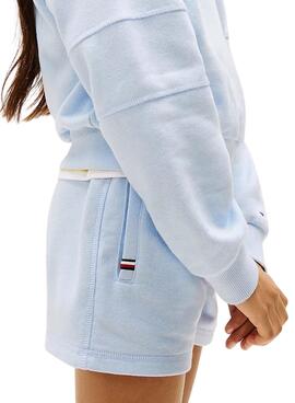 Kurze Hose Tommy Hilfiger Script blau für Mädchen.