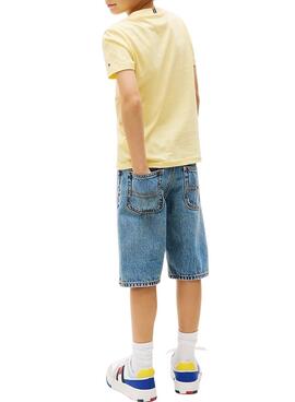  T-Shirt Tommy Hilfiger Flag Gelbes  für Kinder.