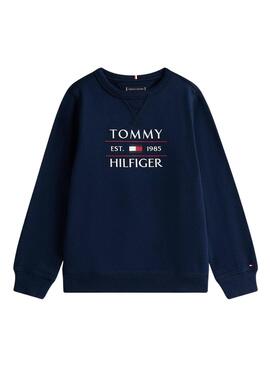 Sweatshirt Tommy Hilfiger Flag Marine für Jungen