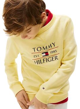 Sweatshirt Tommy Hilfiger Flag  gelb für Jungen