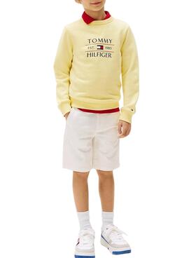 Sweatshirt Tommy Hilfiger Flag  gelb für Jungen