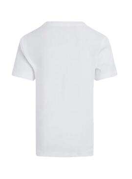 T-shirt Calvin Klein Slogan weiß für Kinder