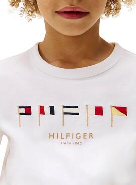 T-shirt Tommy Hilfiger MultiFlag weiß für Kinder.