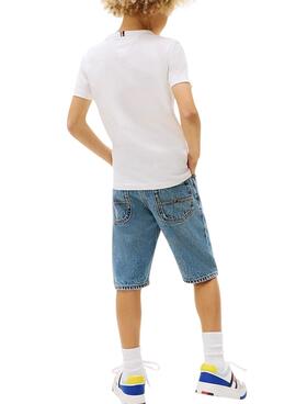 T-shirt Tommy Hilfiger MultiFlag weiß für Kinder.