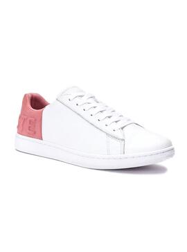 Sneaker Lacoste Carnaby Evo Weiß Pink Damen