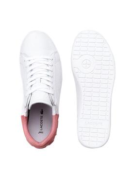 Sneaker Lacoste Carnaby Evo Weiß Pink Damen