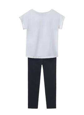Set Mayoral Leggings und weißes T-Shirt für Mädchen.