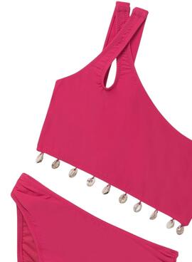 Bikini Mayoral mit rosa Muscheln für Mädchen.