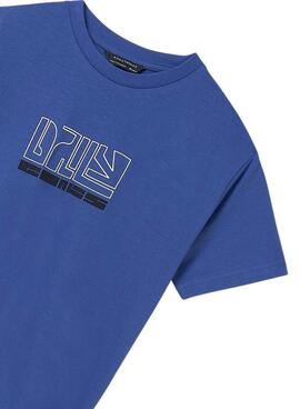 T-shirt Mayoral Basic Text Blue for Boys