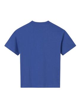 T-shirt Mayoral Basic Text Blue for Boys