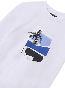  Sweatshirt Mayoral mit Reliefdruck in Weiß für Jungen
