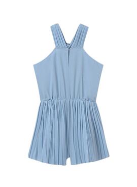 Jumpsuit  Mayoral Krepp  plissiertes blaues  für Mädchen.
