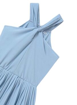 Jumpsuit  Mayoral Krepp  plissiertes blaues  für Mädchen.